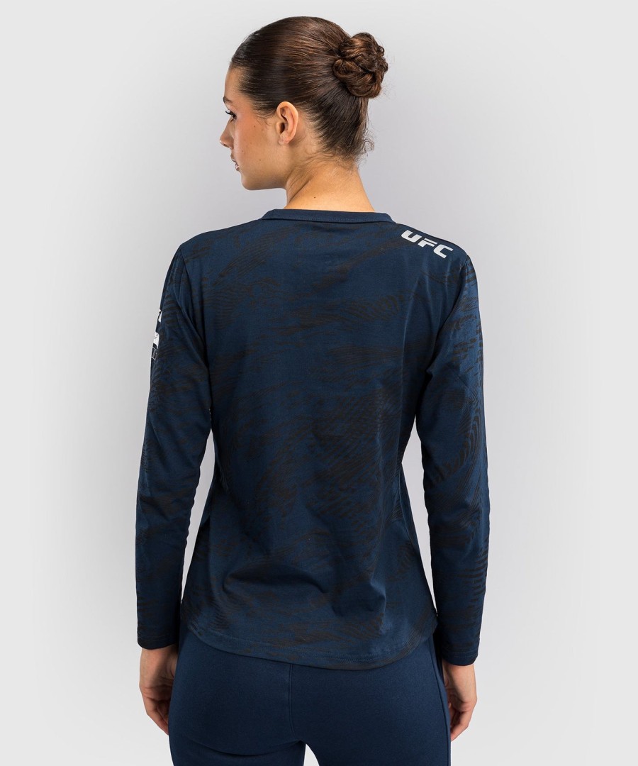 ufc fusion by venum ファイトウィーク レディース ロングスリーブ コットンtシャツ - オーシャンブルー