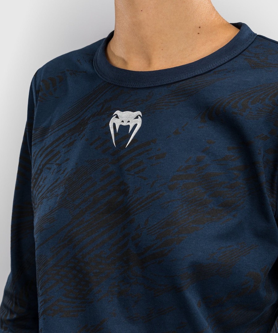 ufc fusion by venum ファイトウィーク レディース ロングスリーブ コットンtシャツ - オーシャンブルー