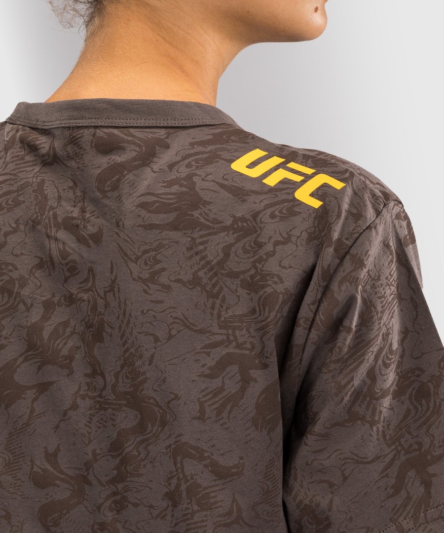 ufc fusion by venum ファイトウィーク レディース 半袖コットンtシャツ - アーセンブラウン