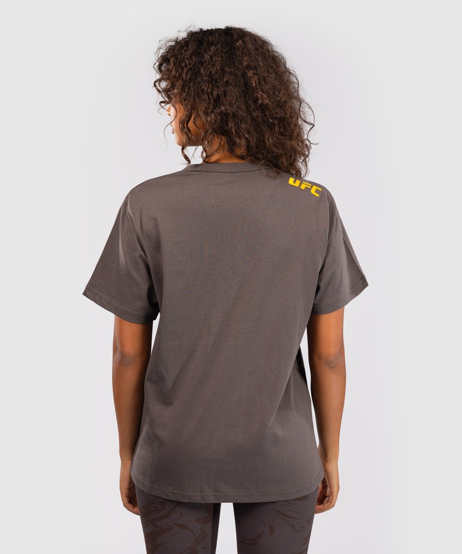 ufc fusion by venum fight week レディース 半袖コットンtシャツ - ソリッドアーセンブラウン