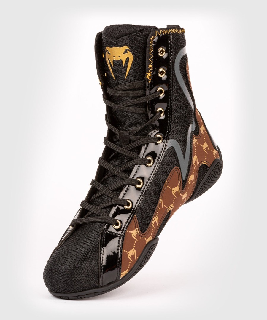venum elite evo モノグラム ボクシングシューズ – ブラックブラウン