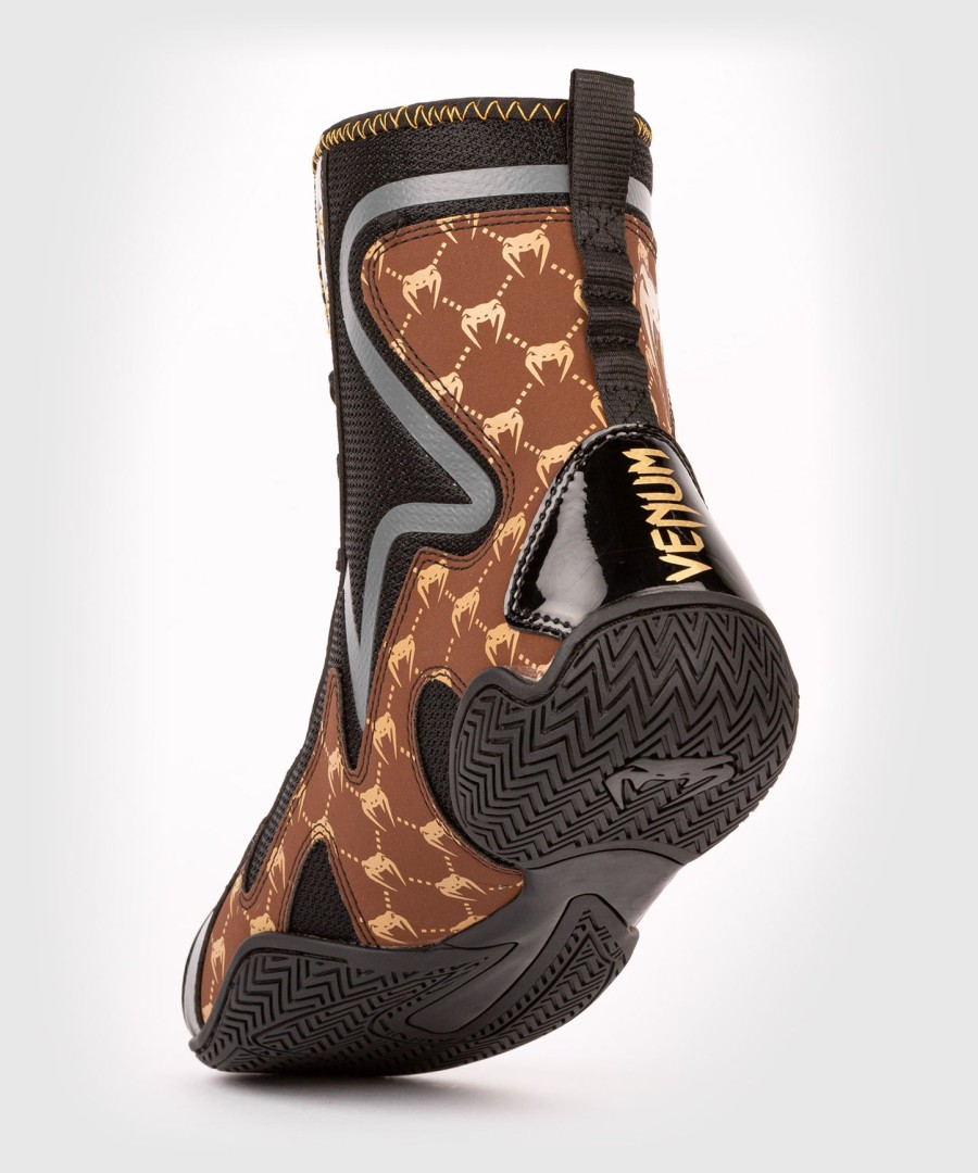 venum elite evo モノグラム ボクシングシューズ – ブラックブラウン