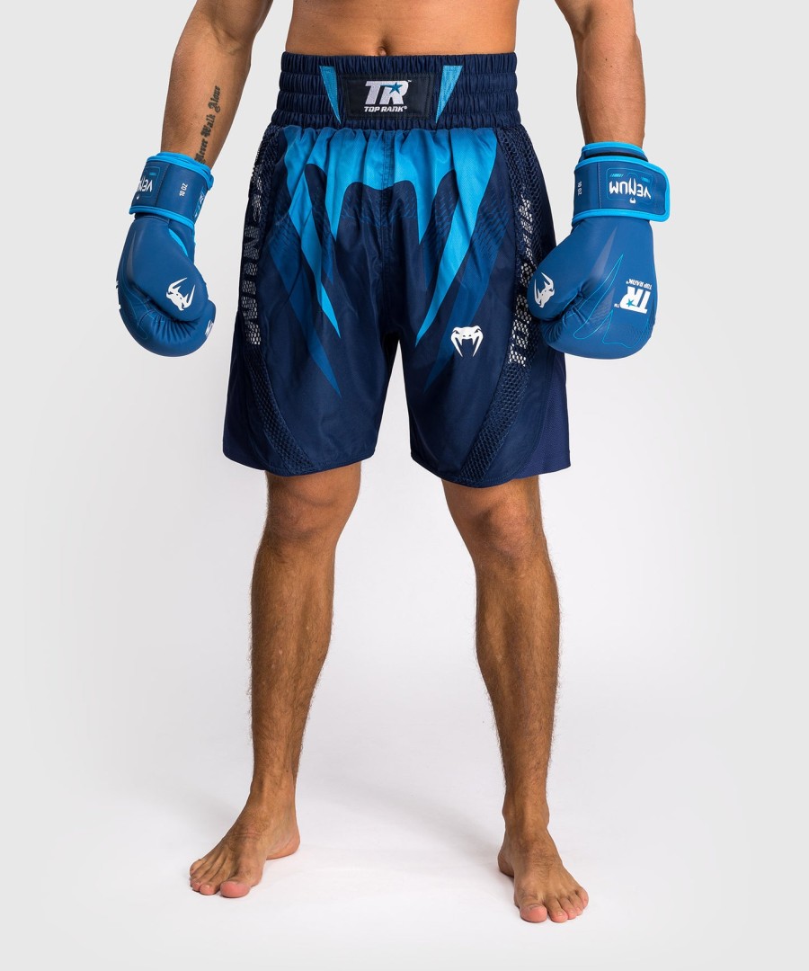 venum x top rank オリジナル メンズ ボクシングショーツ - ネイビーブルー