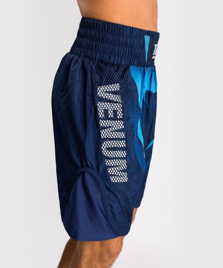 venum x top rank オリジナル メンズ ボクシングショーツ - ネイビーブルー