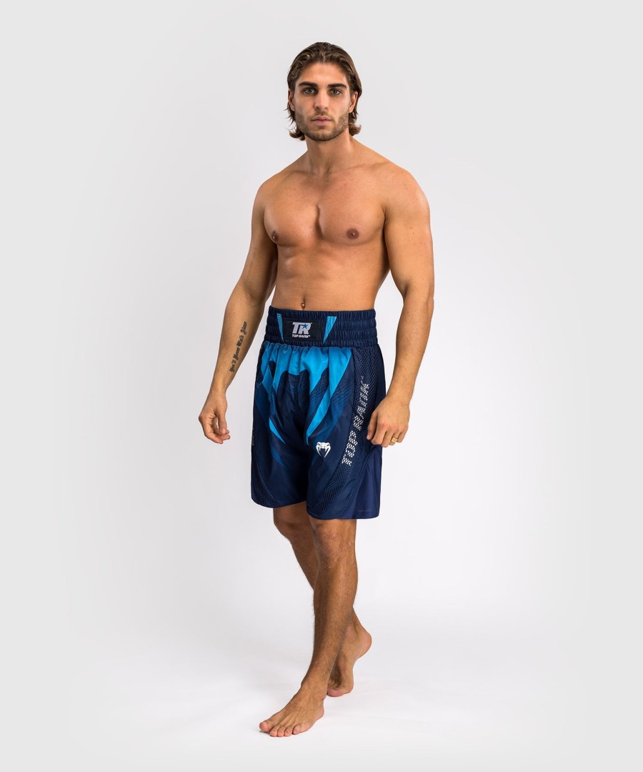 venum x top rank オリジナル メンズ ボクシングショーツ - ネイビーブルー