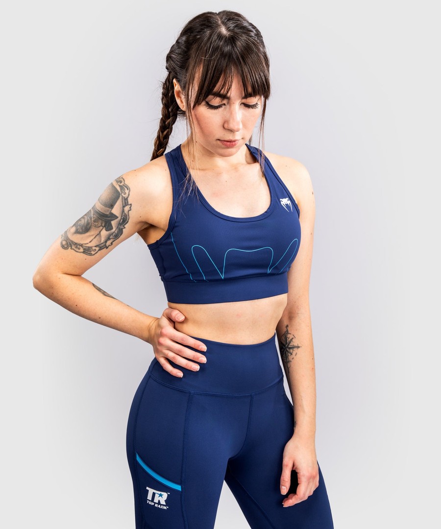 venum x top rank オリジナル レディース スポーツブラ - ネイビーブルー