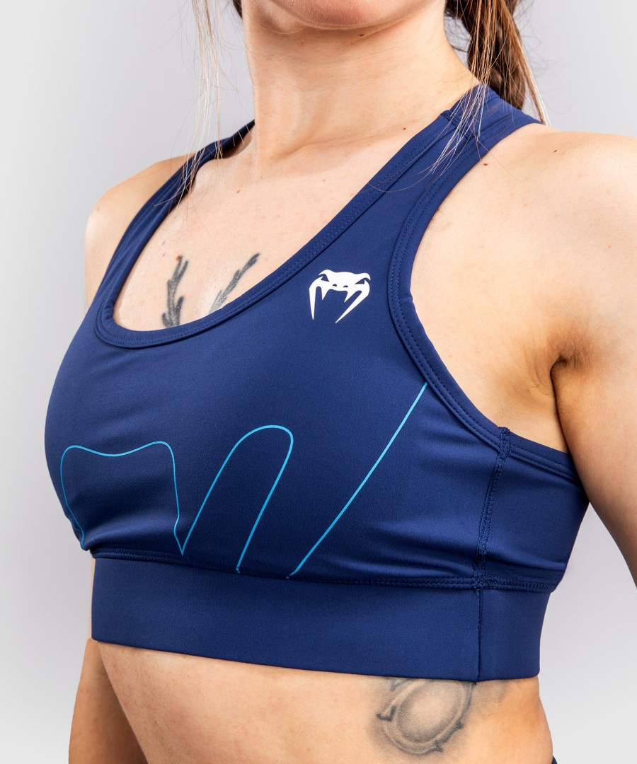 venum x top rank オリジナル レディース スポーツブラ - ネイビーブルー