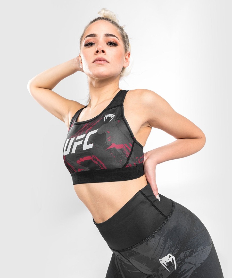 ufc venum オーセンティック ファイトウィーク ウィメンズ 2.0 スポーツブラ - ブラックレッド
