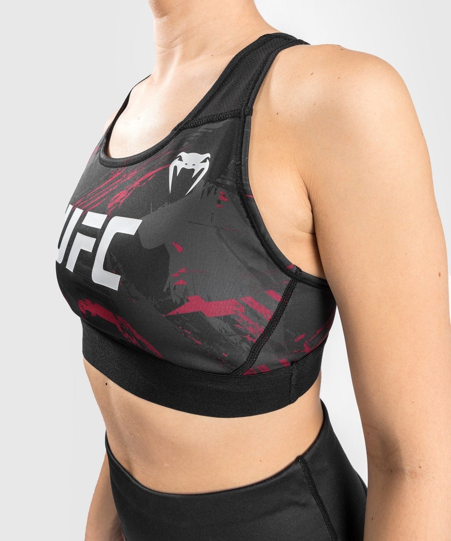 ufc venum オーセンティック ファイトウィーク ウィメンズ 2.0 スポーツブラ - ブラックレッド