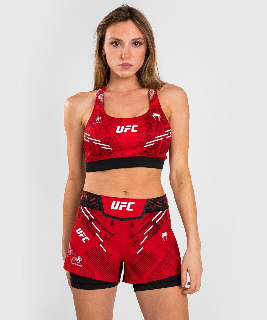 ufc adrenaline by venum オーセンティック ファイトナイト レディース スポーツブラ - レッド
