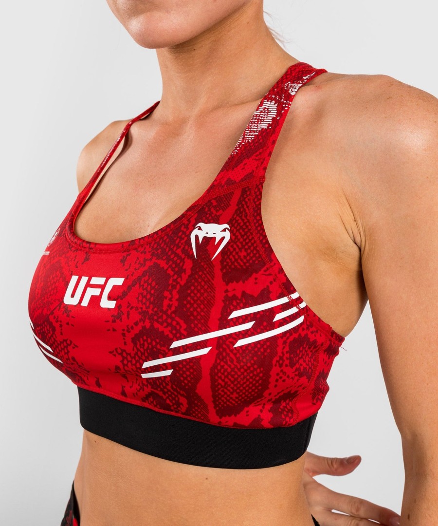 ufc adrenaline by venum オーセンティック ファイトナイト レディース スポーツブラ - レッド