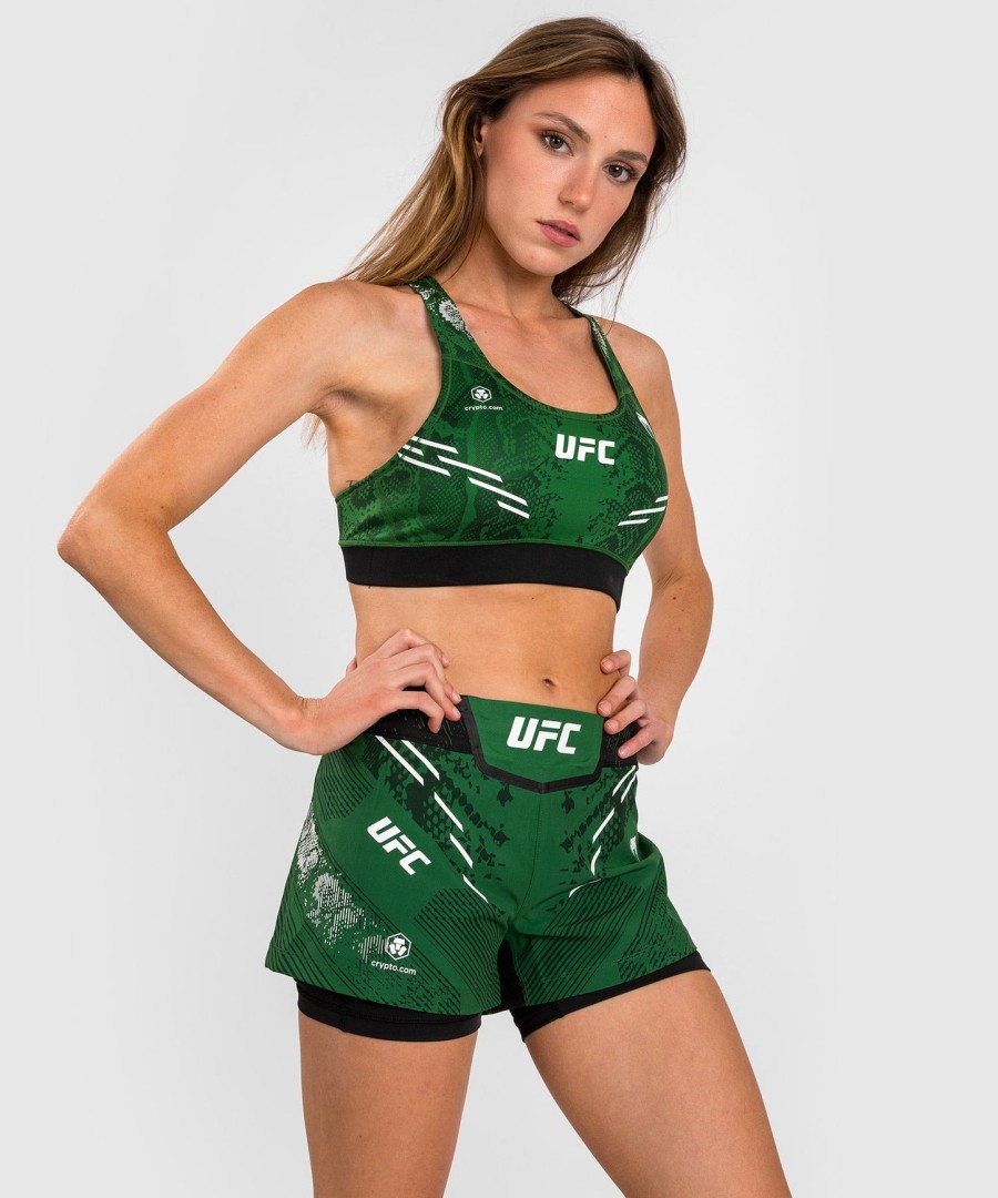 ufc adrenaline by venum オーセンティック ファイトナイト レディース スポーツブラ - グリーン