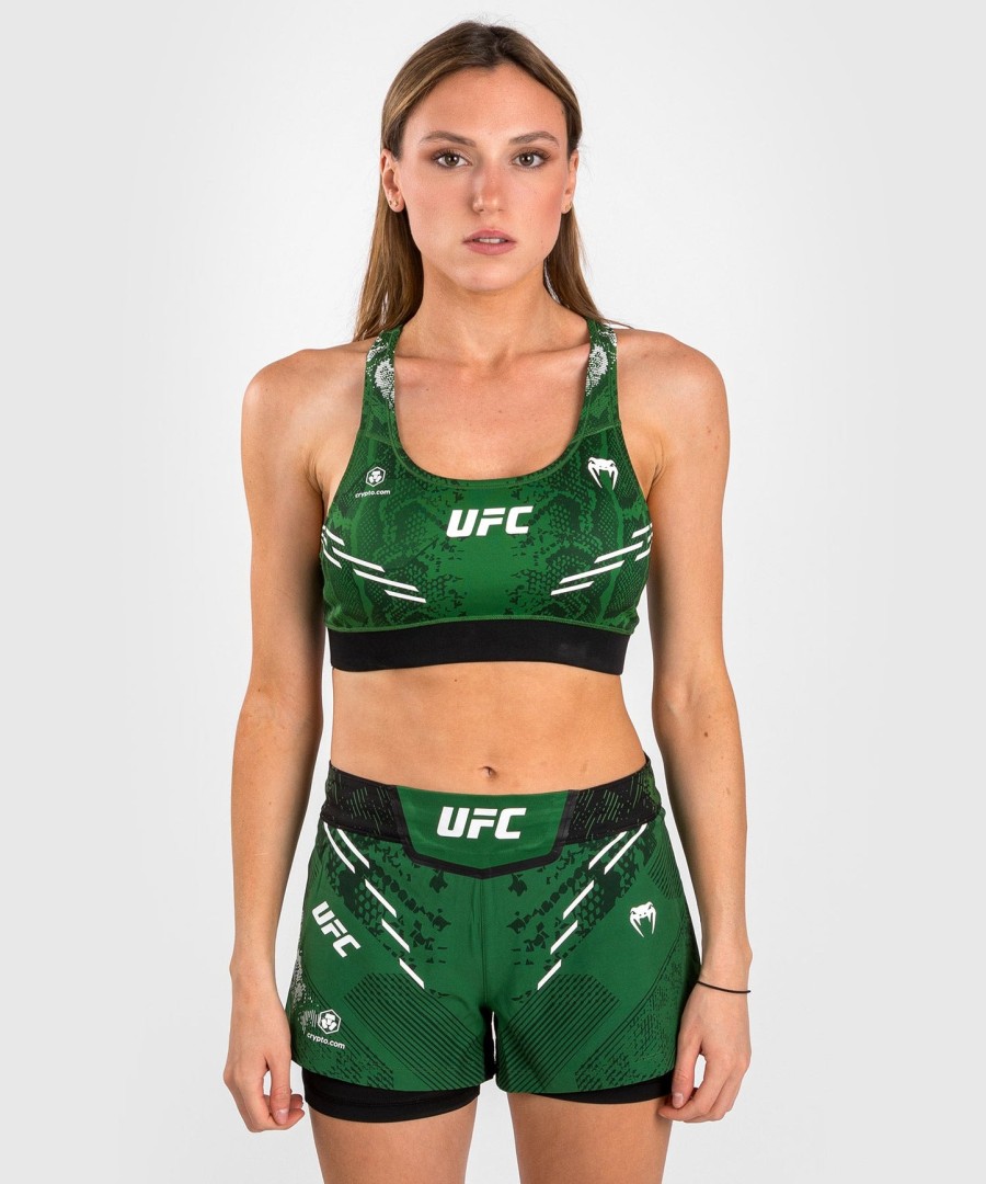 ufc adrenaline by venum オーセンティック ファイトナイト レディース スポーツブラ - グリーン