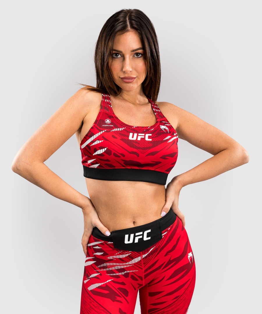 ufc fusion by venum オーセンティック ファイトナイト レディース スポーツブラ - レッド