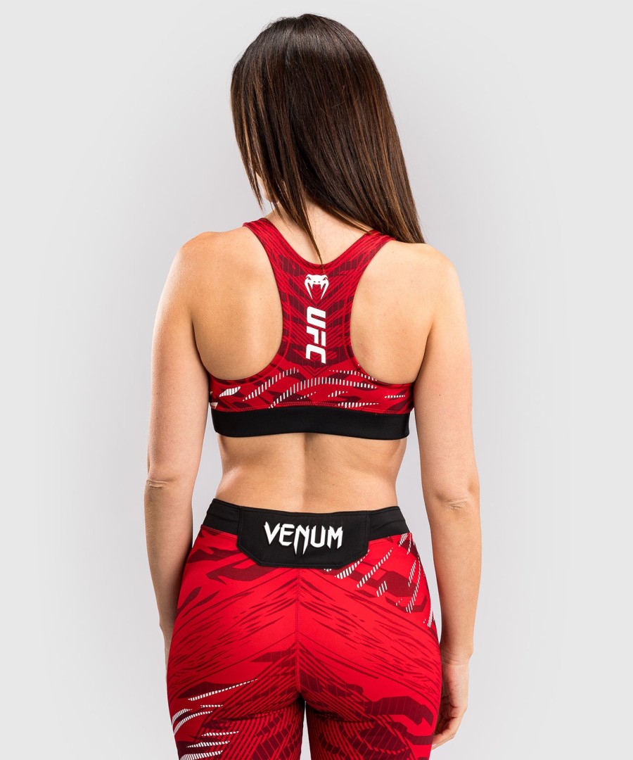 ufc fusion by venum オーセンティック ファイトナイト レディース スポーツブラ - レッド