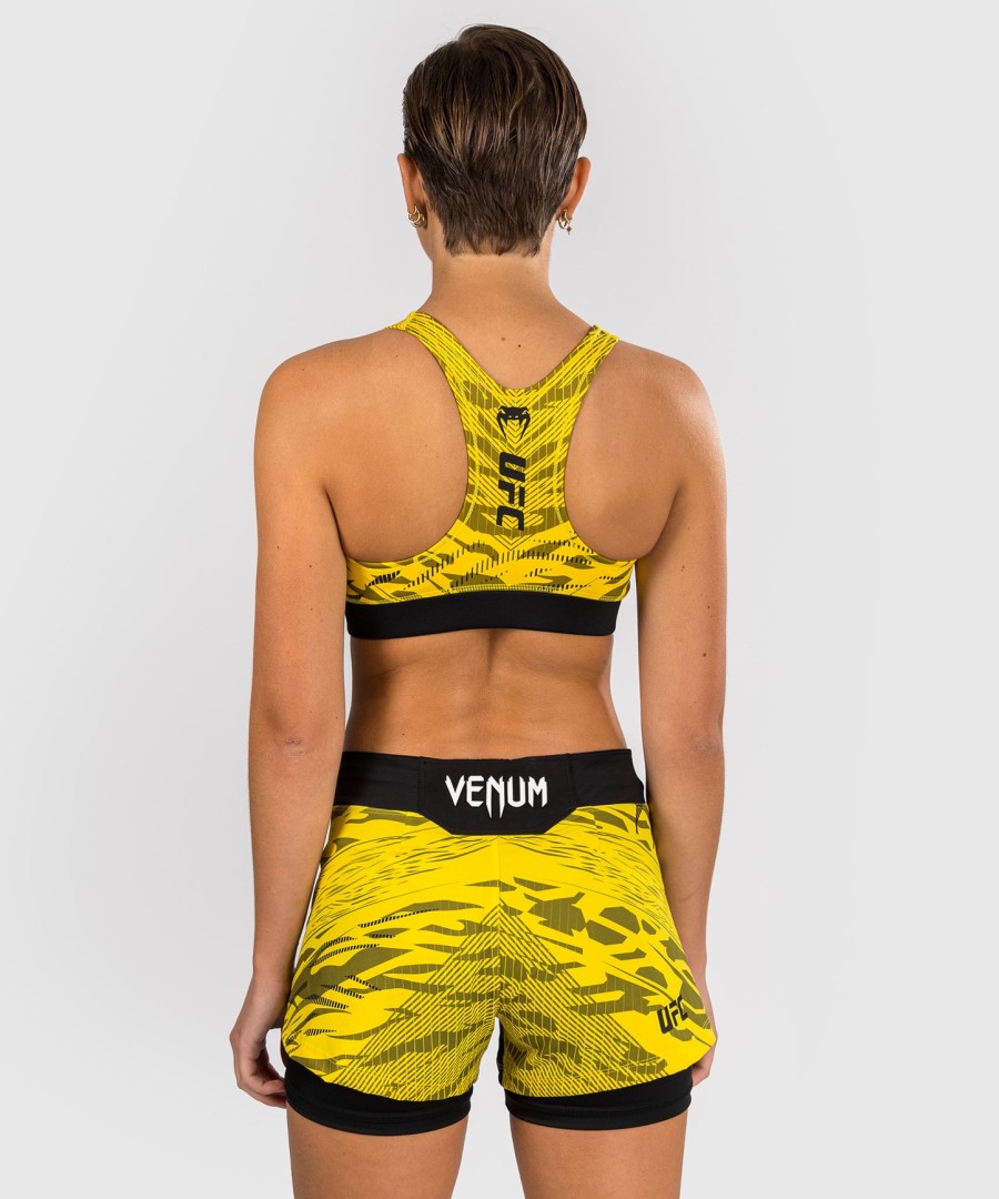 ufc fusion by venum オーセンティック ファイトナイト レディース スポーツブラ - イエロー