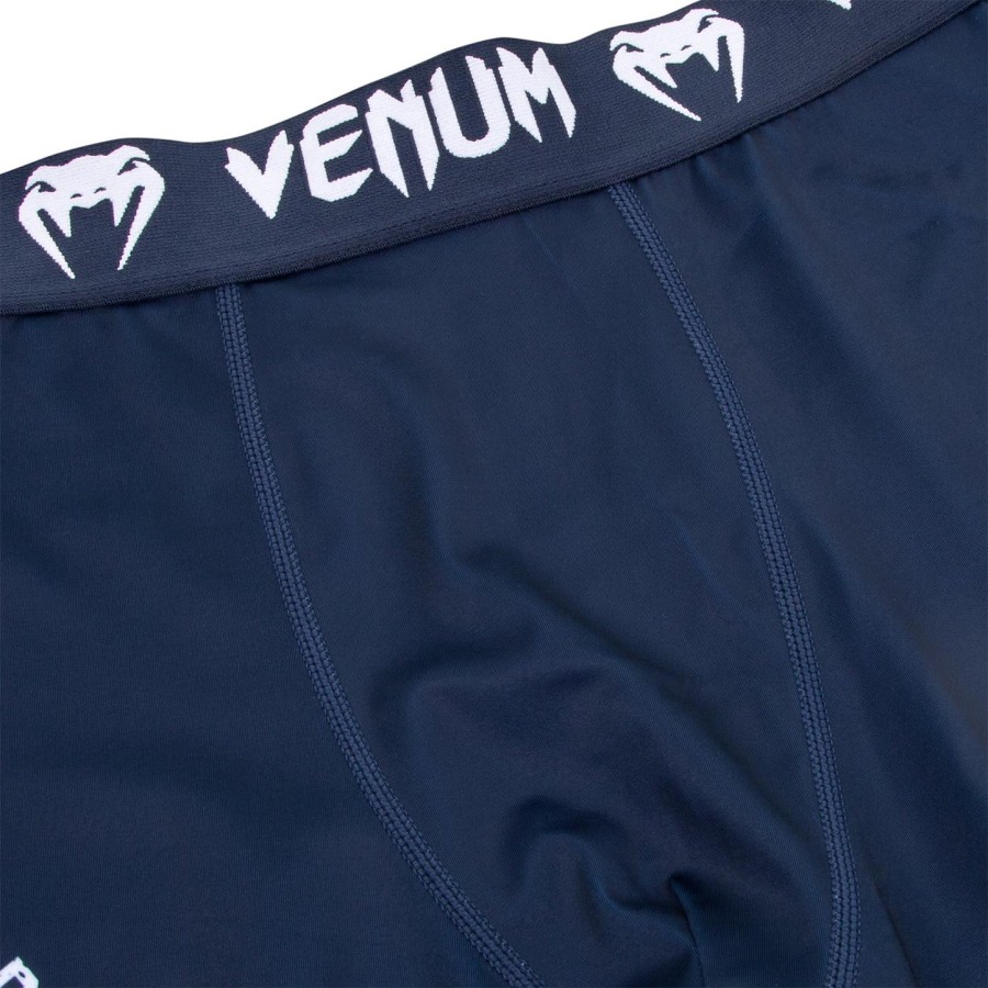 venum シグネチャー コンプレッションタイツ - ネイビーブルーホワイト