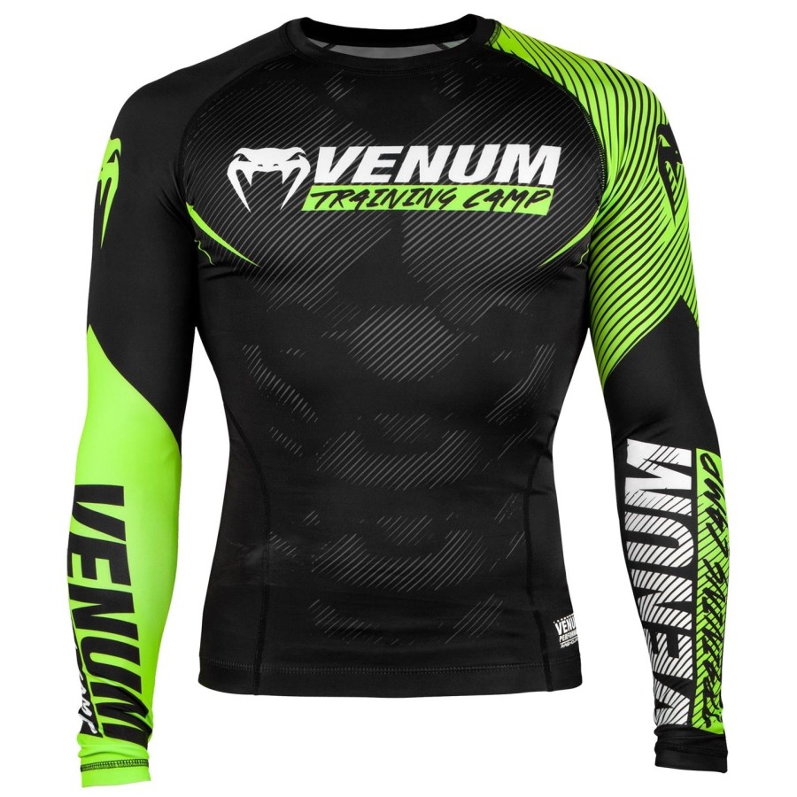 venum トレーニングキャンプ 2.0 ラッシュガード - 長袖 - ブラックネオイエロー
