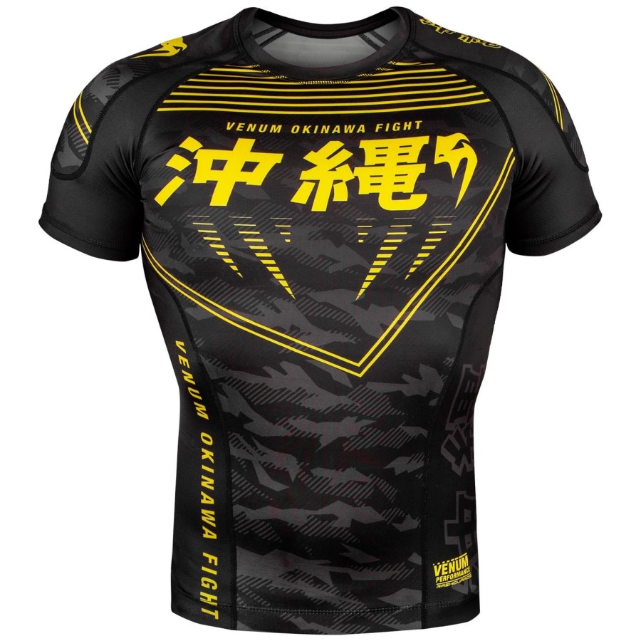 venum 沖縄 2.0 ラッシュガード - 半袖 - ブラックイエロー