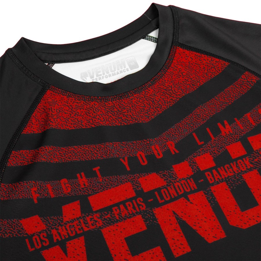 venum signature ラッシュガード - 長袖 - ブラックレッド