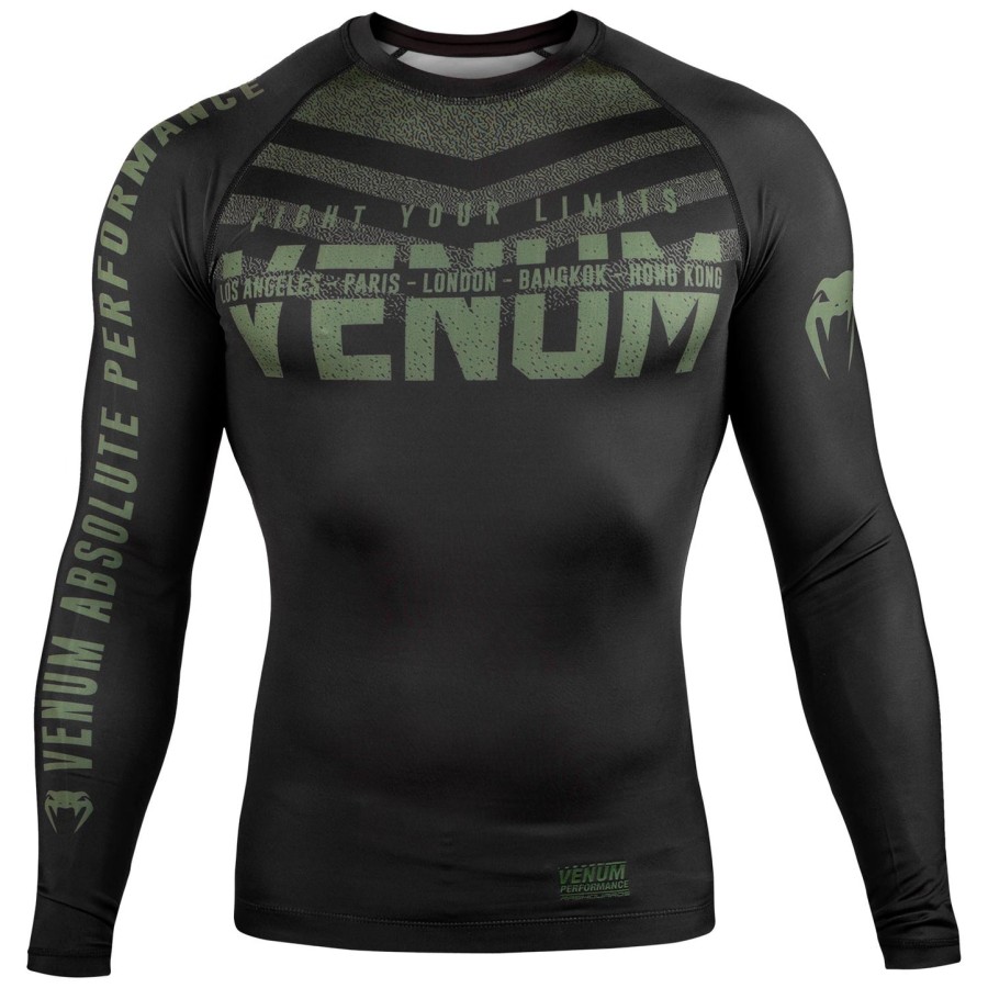 venum signature ラッシュガード - 長袖 - ブラックカーキ - 限定品