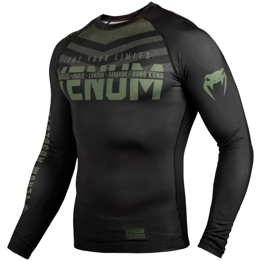 venum signature ラッシュガード - 長袖 - ブラックカーキ - 限定品