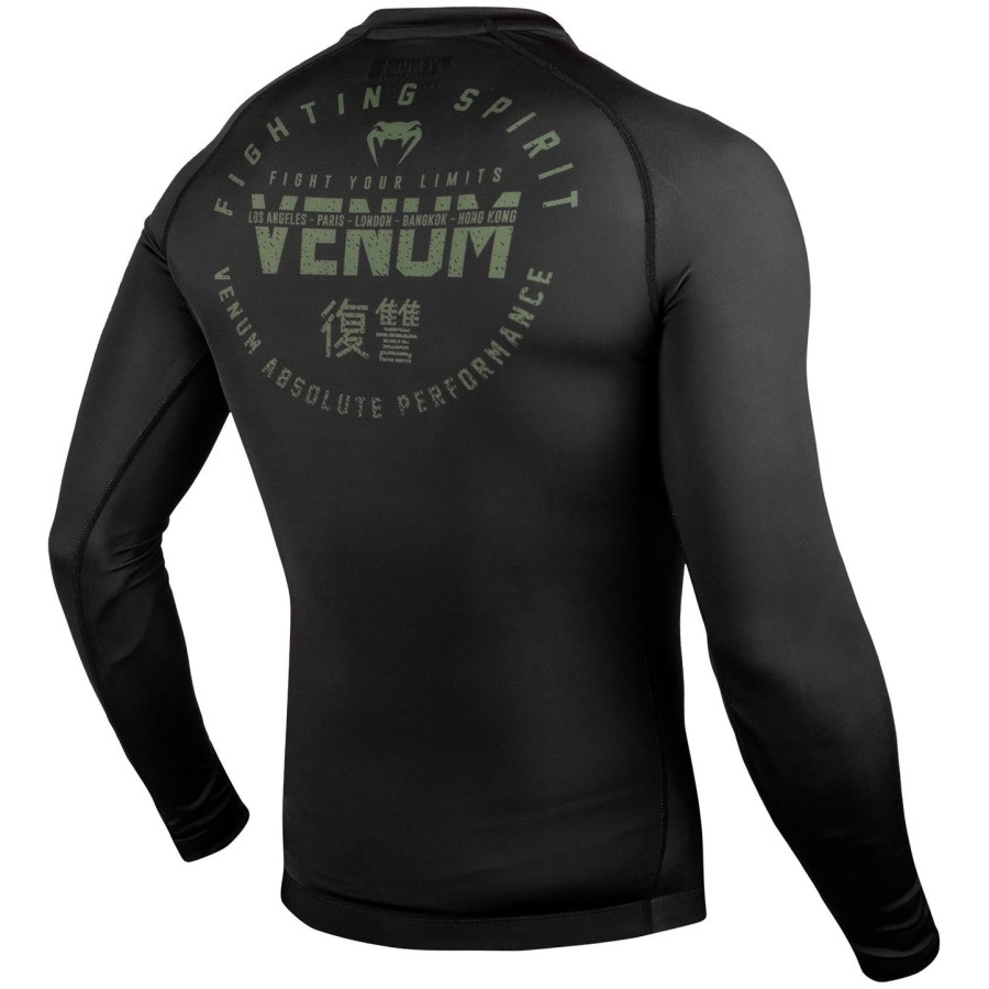 venum signature ラッシュガード - 長袖 - ブラックカーキ - 限定品