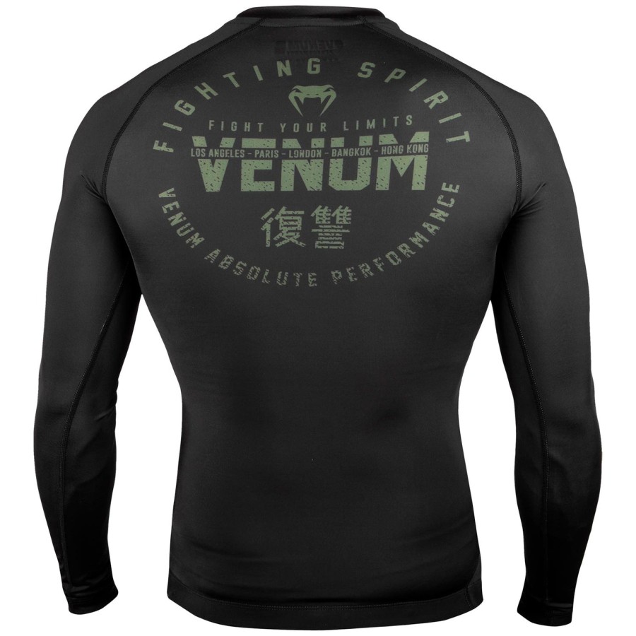 venum signature ラッシュガード - 長袖 - ブラックカーキ - 限定品