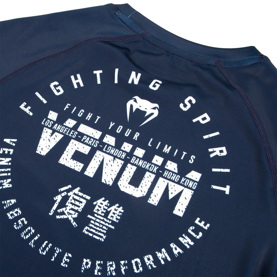 venum signature ラッシュガード - 長袖 - ネイビーブルーホワイト