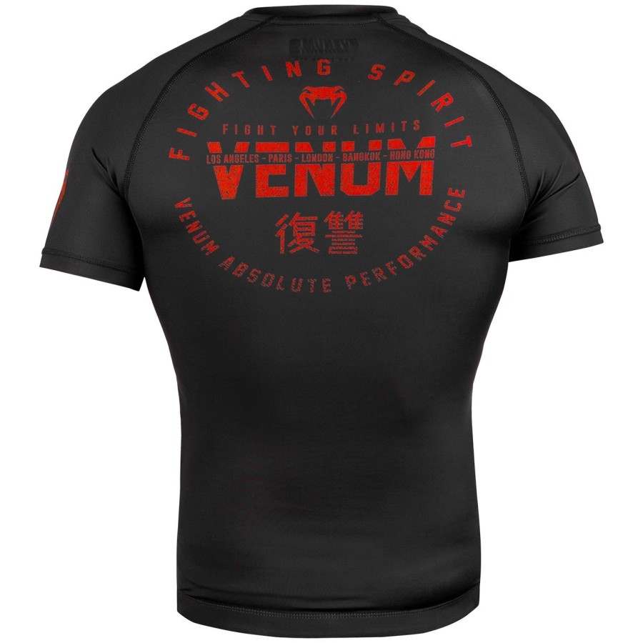venum signature ラッシュガード - 半袖 - ブラックレッド