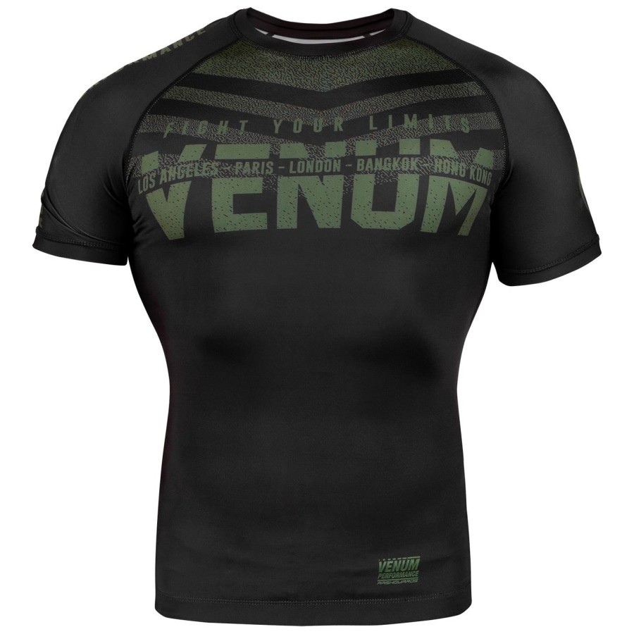 venum signature ラッシュガード - 半袖 - ブラックカーキ - 限定品