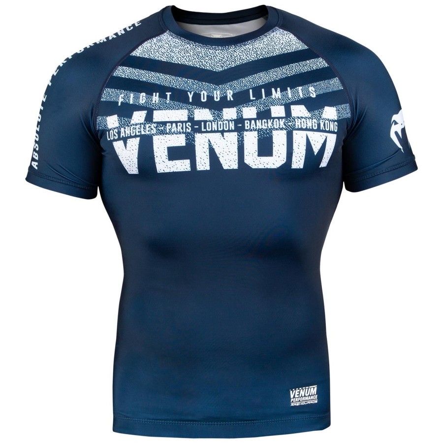 venum signature ラッシュガード - 半袖 - ネイビーブルーホワイト