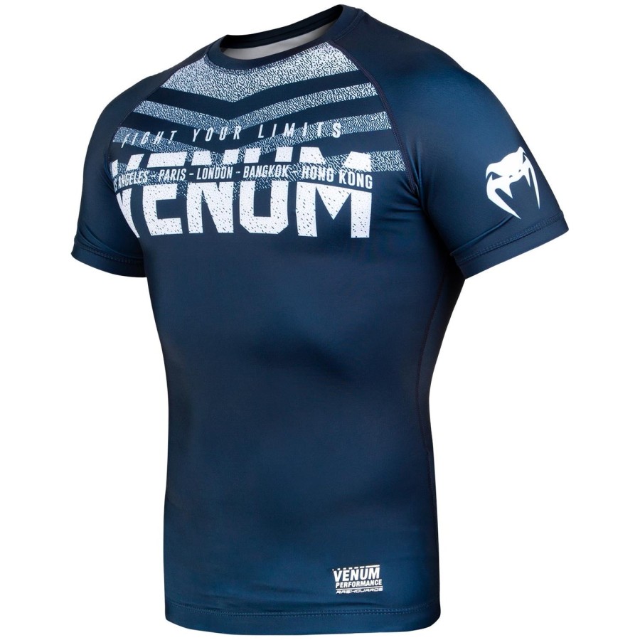 venum signature ラッシュガード - 半袖 - ネイビーブルーホワイト