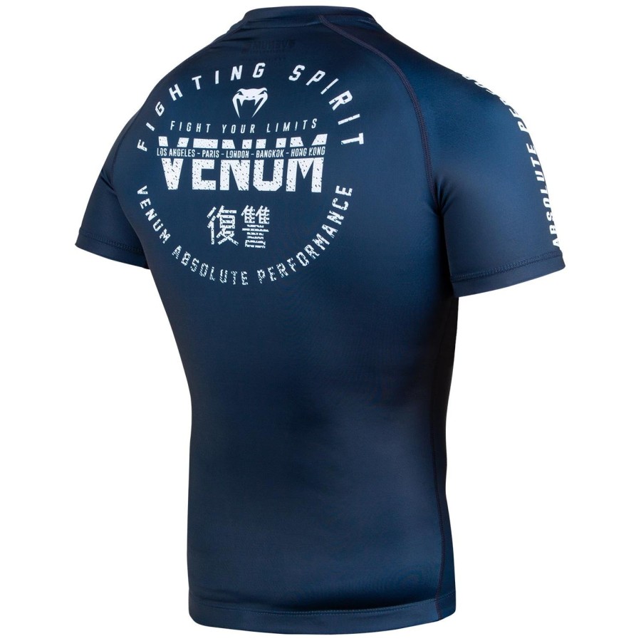 venum signature ラッシュガード - 半袖 - ネイビーブルーホワイト