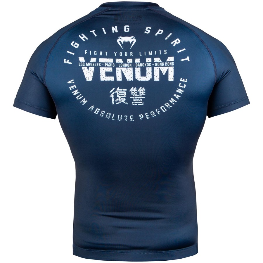 venum signature ラッシュガード - 半袖 - ネイビーブルーホワイト