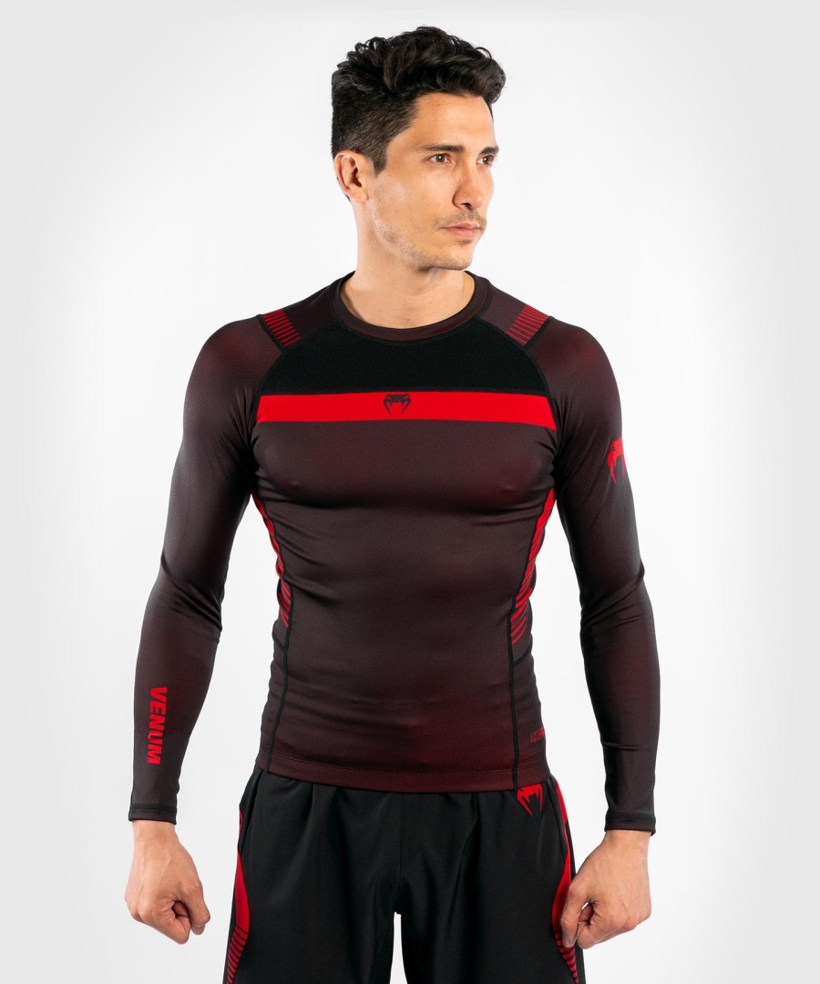 venum nogi 3.0 ラッシュガード - 長袖 - ブラックレッド