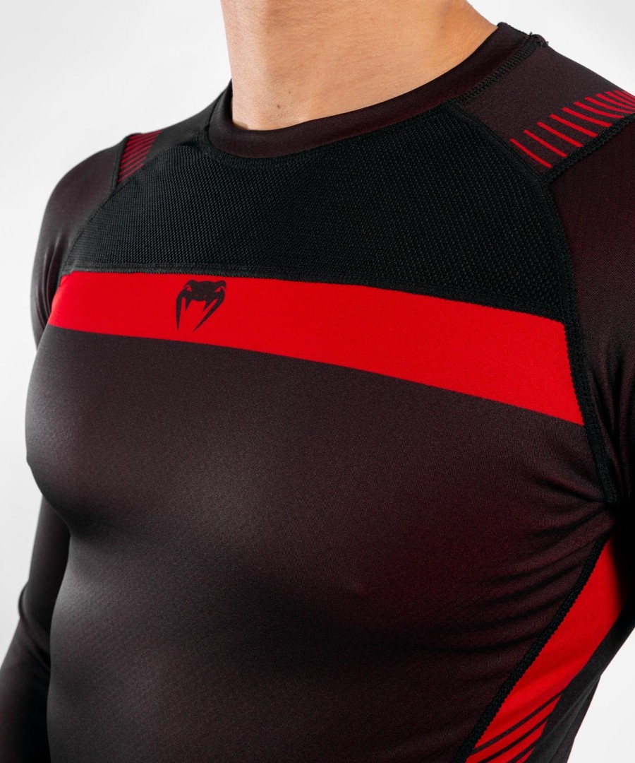 venum nogi 3.0 ラッシュガード - 長袖 - ブラックレッド