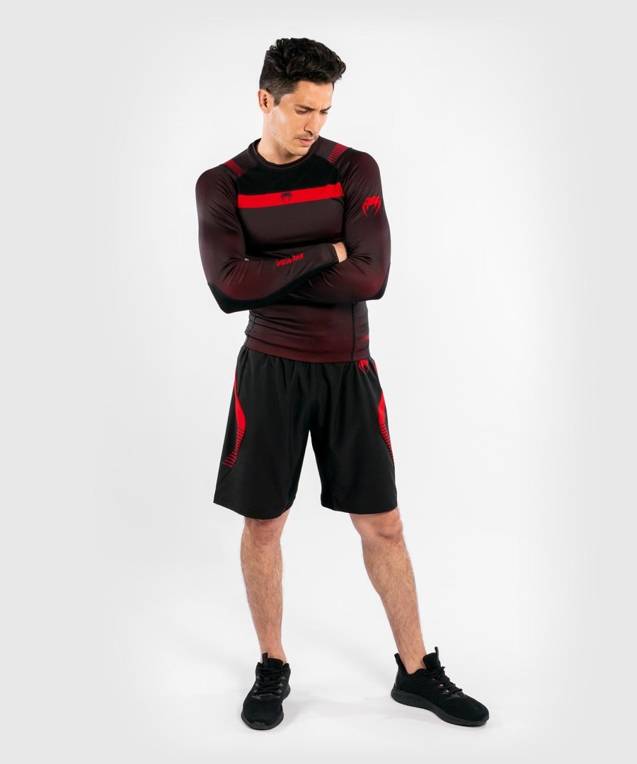 venum nogi 3.0 ラッシュガード - 長袖 - ブラックレッド