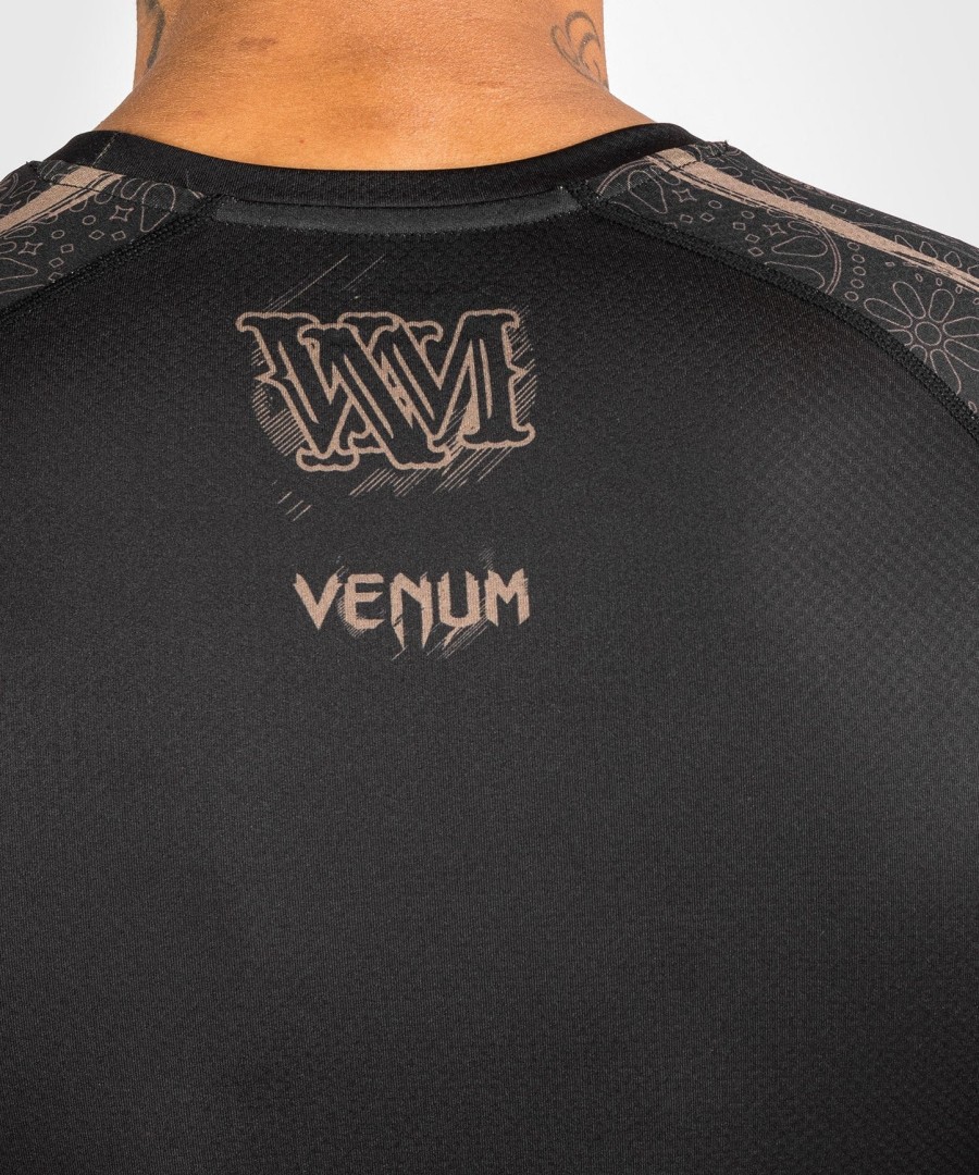 venum santa muerte dark side - ラッシュガード ロングスリーブ - ブラックブラウン
