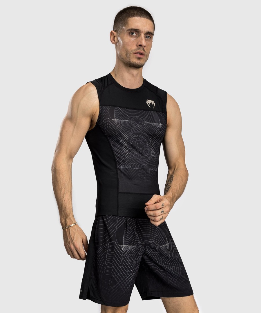 venum g-fit air メンズ ノースリーブ ラッシュガード - ディープブラックデザートサンド