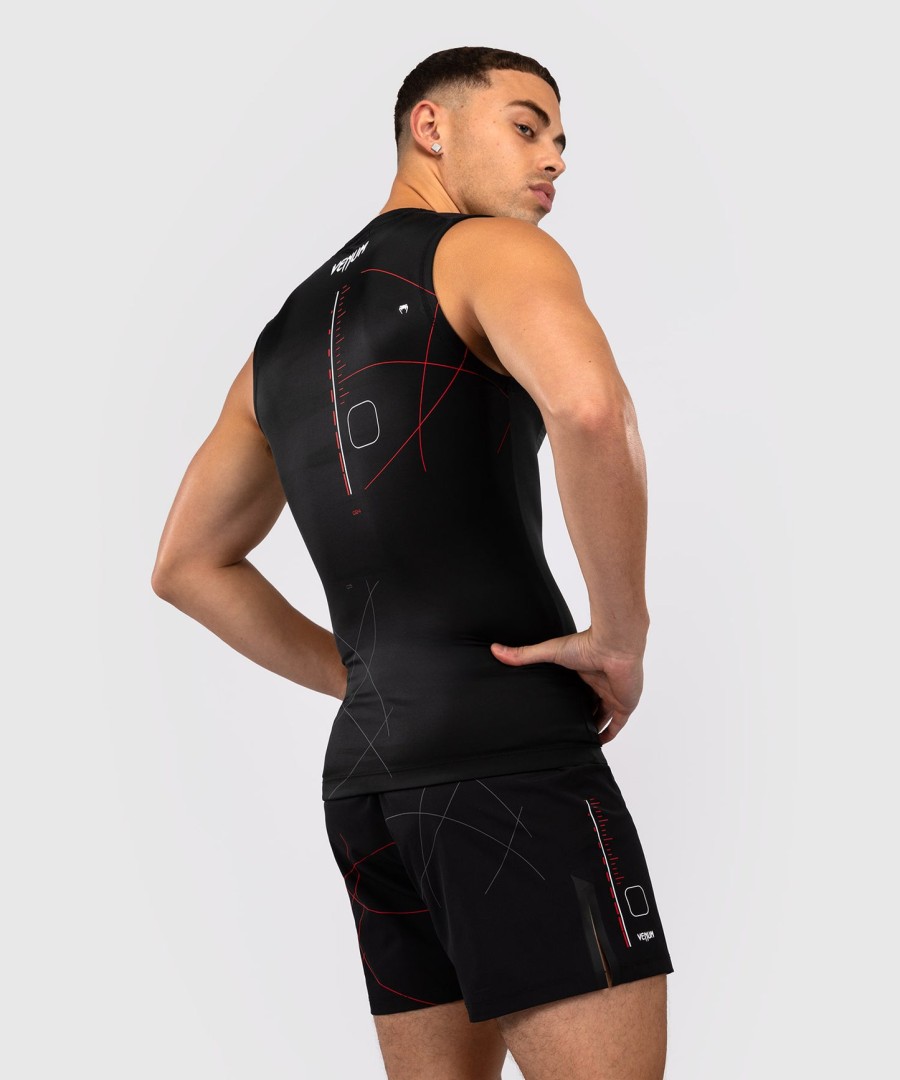 venum tactical xt ノースリーブ ラッシュガード - ブラックファイアレッド