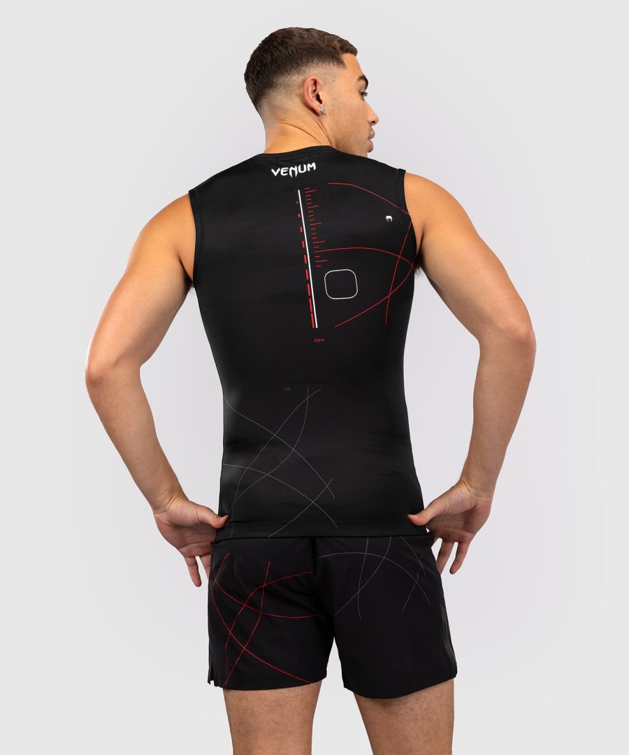 venum tactical xt ノースリーブ ラッシュガード - ブラックファイアレッド