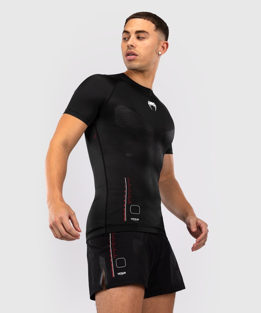 venum tactical xt 半袖ラッシュガード - ブラックファイアレッド