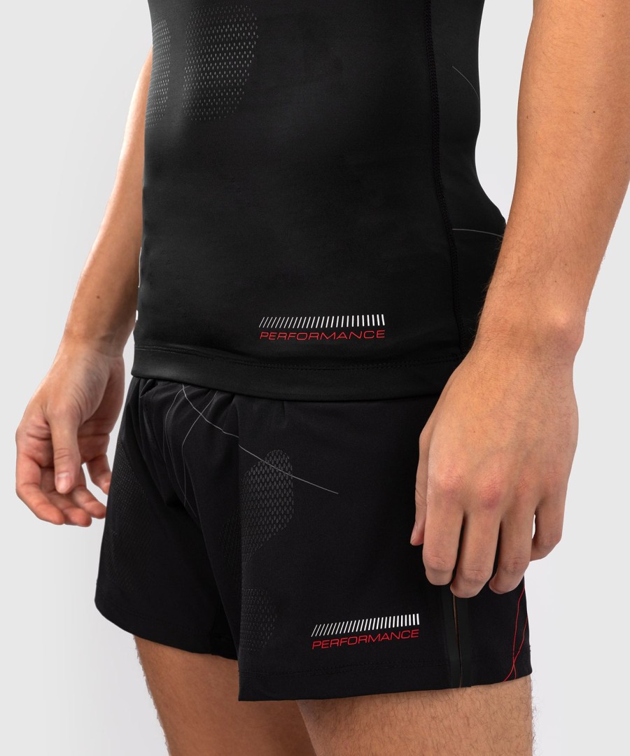 venum tactical xt 半袖ラッシュガード - ブラックファイアレッド