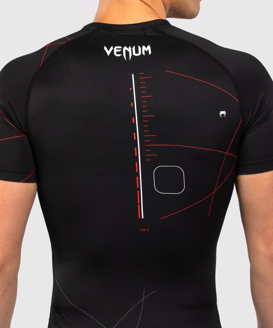 venum tactical xt 半袖ラッシュガード - ブラックファイアレッド
