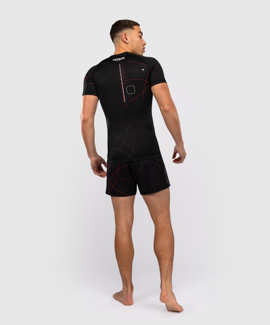 venum tactical xt 半袖ラッシュガード - ブラックファイアレッド