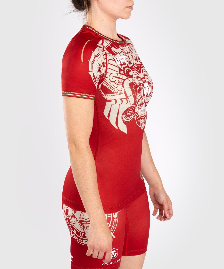 noche ufc by venum authentic fight night レディース パフォーマンス 半袖ラッシュガード - レッド