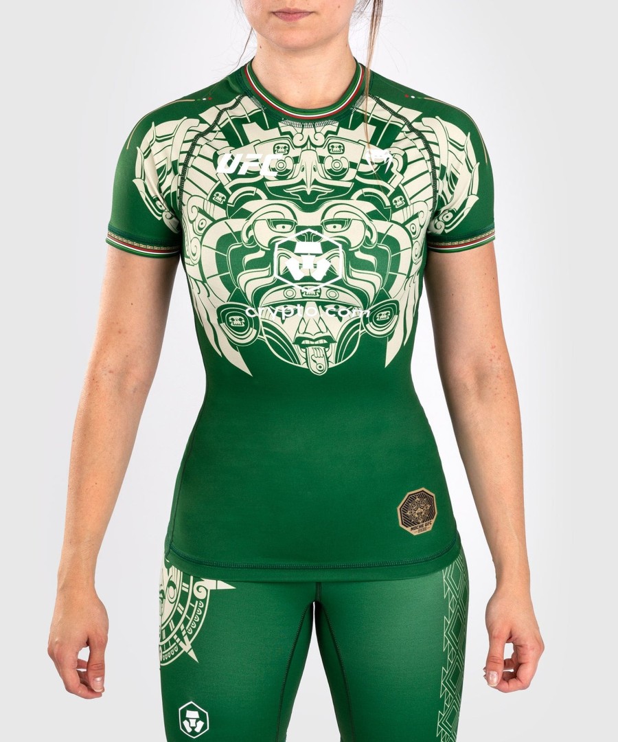 noche ufc by venum authentic fight night レディース パフォーマンス 半袖ラッシュガード - グリーン