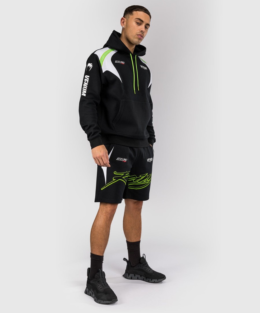 venum x bud racing メンズ コットンショーツ - ブラックホワイトライムグリーン