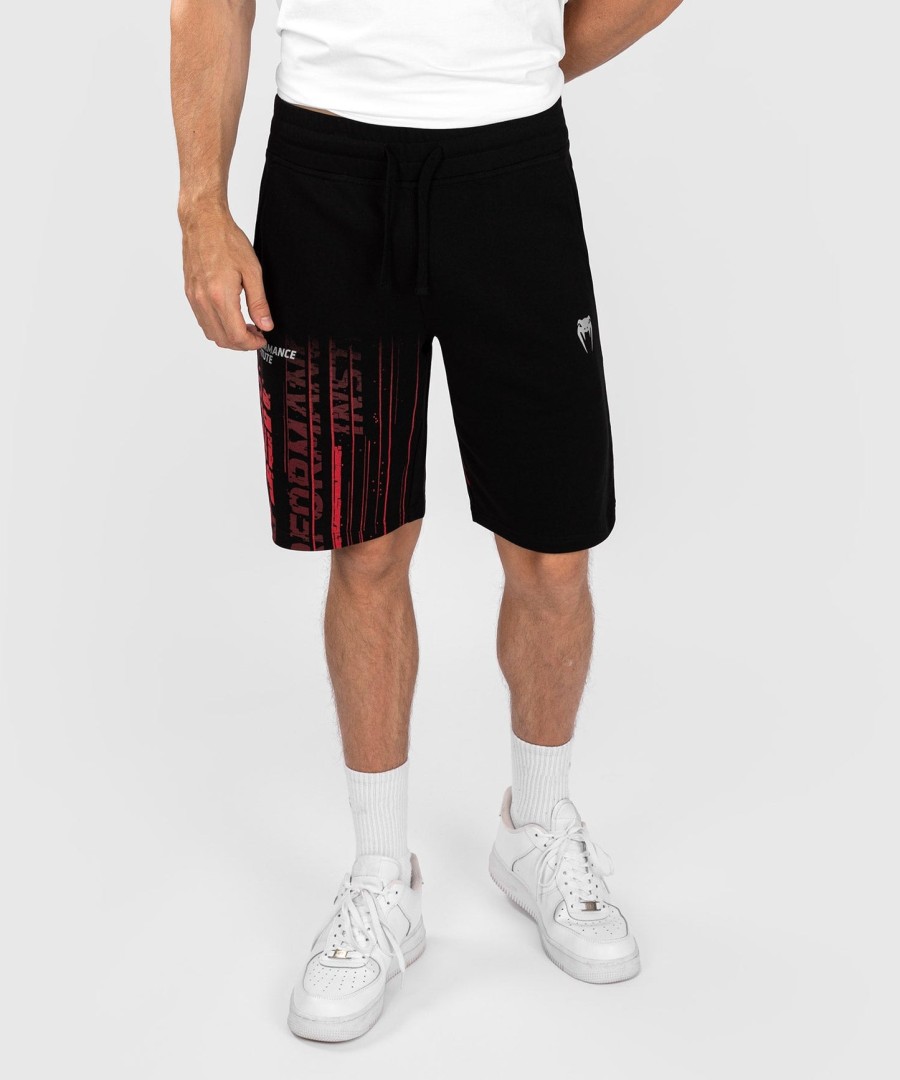 ufc venum performance institute 2.0 メンズ コットン ショートパンツ - ブラックレッド
